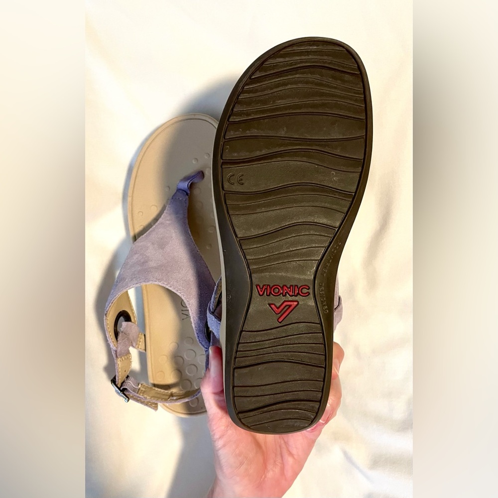 *EUC* VIONIC Jolie Suede Sandals/Shoes  - Womens Size 8 - Lavender - Orthotic - Picture 7 of 8